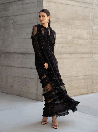 Solgo Ruffle Maxi Dress - Solgo Atelier