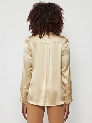 Solgo Pleated Silk Shirt - Solgo Atelier