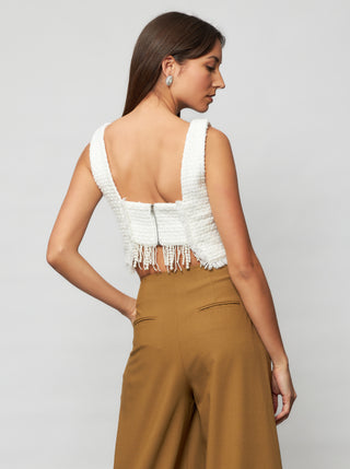 Tia Tweed Crop Top - Solgo Atelier