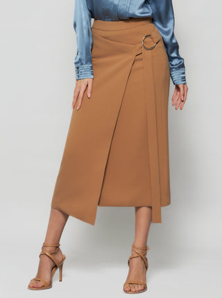 Gina Crepe Wrap Skirt - Solgo Atelier