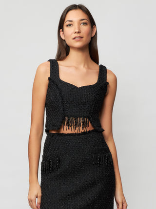 Tia Tweed Crop Top - Solgo Atelier