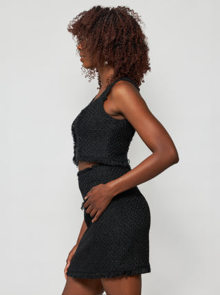 Tia Tweed Mini Skirt - Solgo Atelier