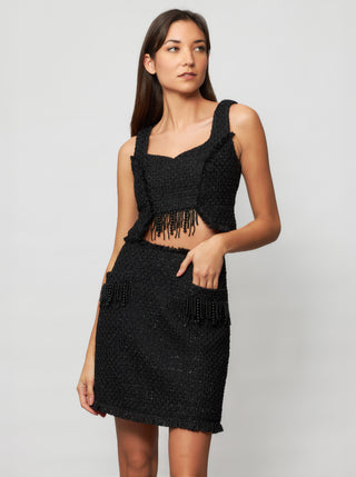 Tia Tweed Crop Top - Solgo Atelier