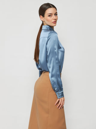 Solgo Pleated Silk Shirt - Solgo Atelier