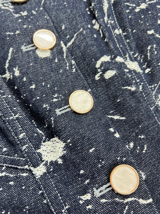 Laura Denim Strapless Bustier - Solgo Atelier