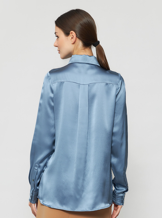 Solgo Pleated Silk Shirt - Solgo Atelier
