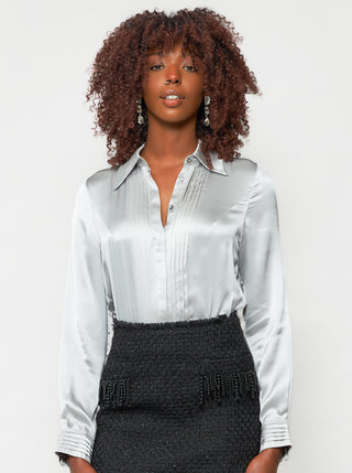 Solgo Pleated Silk Shirt - Solgo Atelier