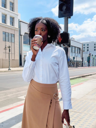 The Solgo Button-Up White Shirt - Solgo Atelier